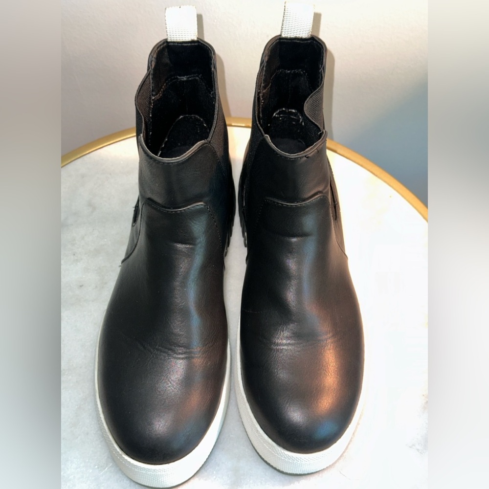 MIA Black and White Ankle Boots - Picture 2 of 5